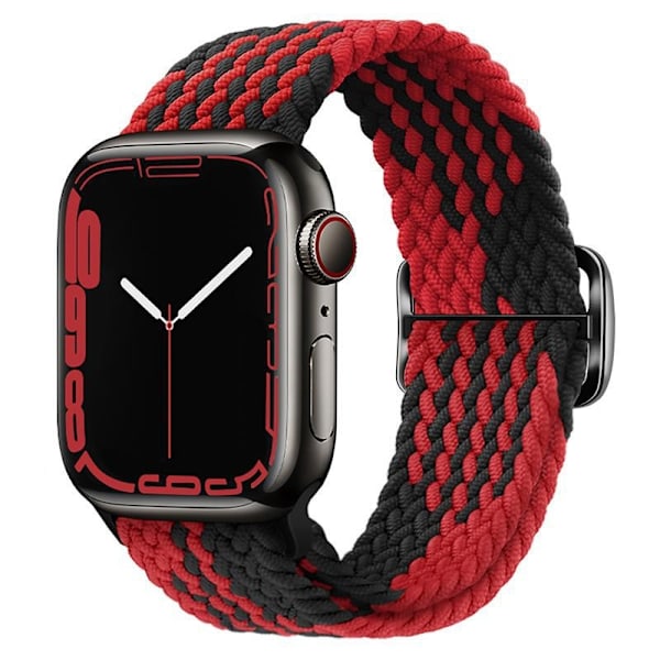 Urrem til Apple Watch iWatch 38/40/41/ 10. generation 42mm universal Z-mønster sort og rød
