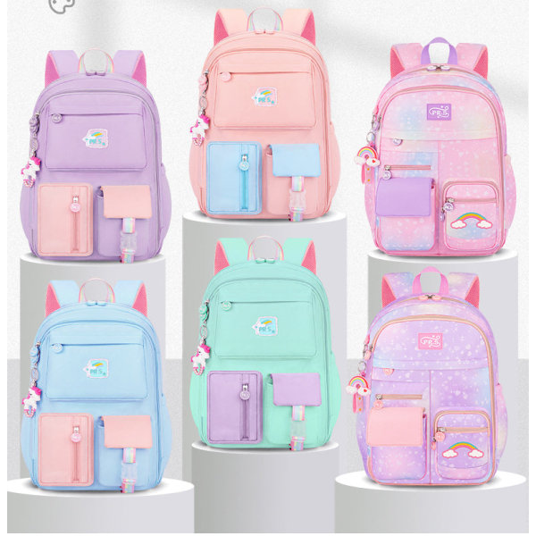 Lasten lasten reppu toddler koululaukku, luokka 1-6 selkäsuoja , casual ja kevyt, suuri kapasiteetti Purple small size