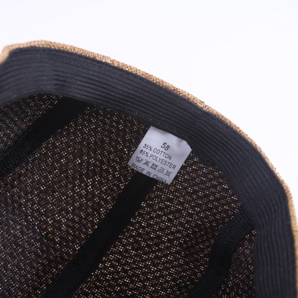 Baskermössa Bomull och linne Basker herr Retro Peaked Cap Medelålders och äldre hatt Tunna sommar Advance Hattar Light khaki M（56-58cm）