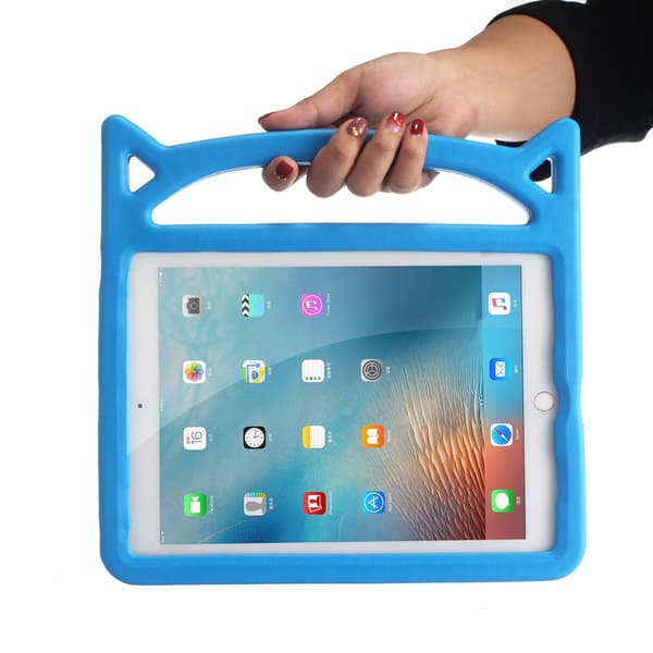 Stilfuldt etui til iPad mini6 blåt stativ til børn
