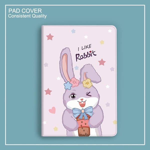 Stilfuldt etui til iPad 10 2022 Milk Tea Rabbit silikone