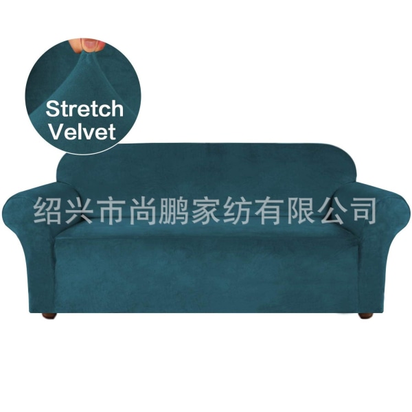Cover i ett stycke cover All-inclusive Hög elasticitet Cover för soffa Deep water blue Three-seat