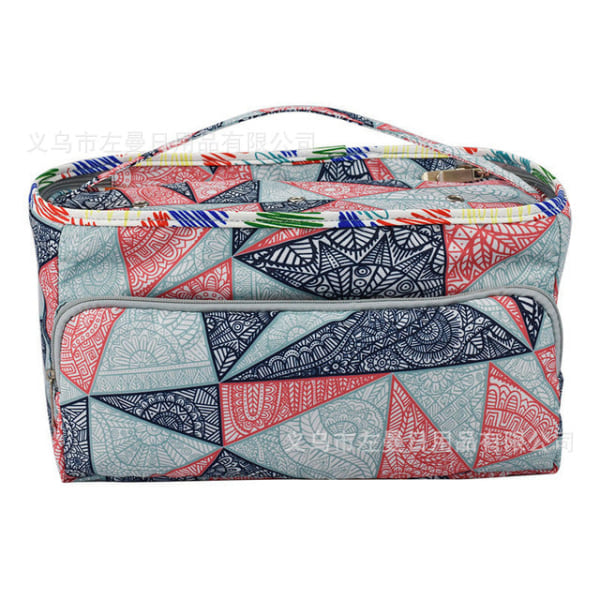 Heklet ull Buggy Bag Outdoor Travel Bag på lager Blue geometrical