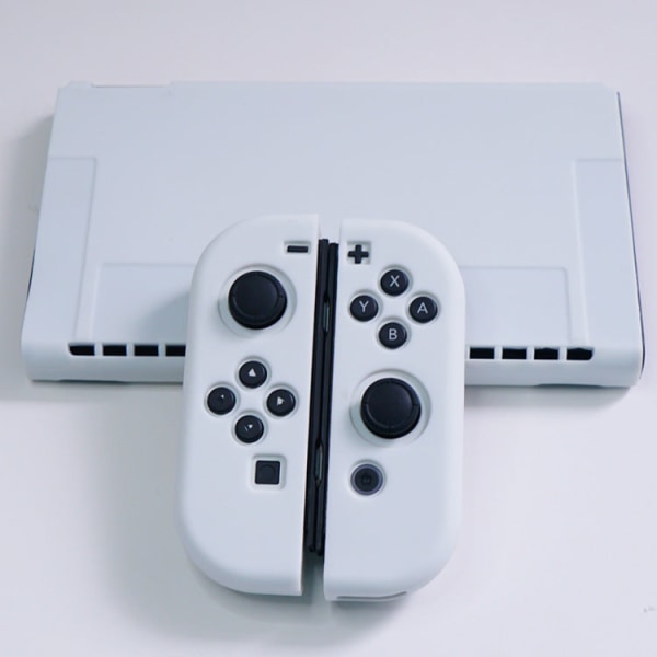 For Nintendo Switch Beskyttelsesveske Switchled Gamepad-deksel NS Tilbehør Mykt silikonveske White