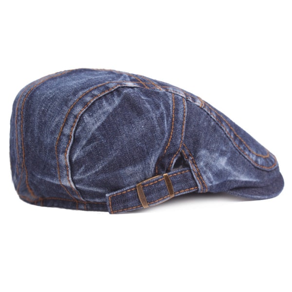 Baskerhatt Denim Basker för män Advance-hattar Utomhusresor Solhatt i koreansk stil Nödställda cap Black Adjustable