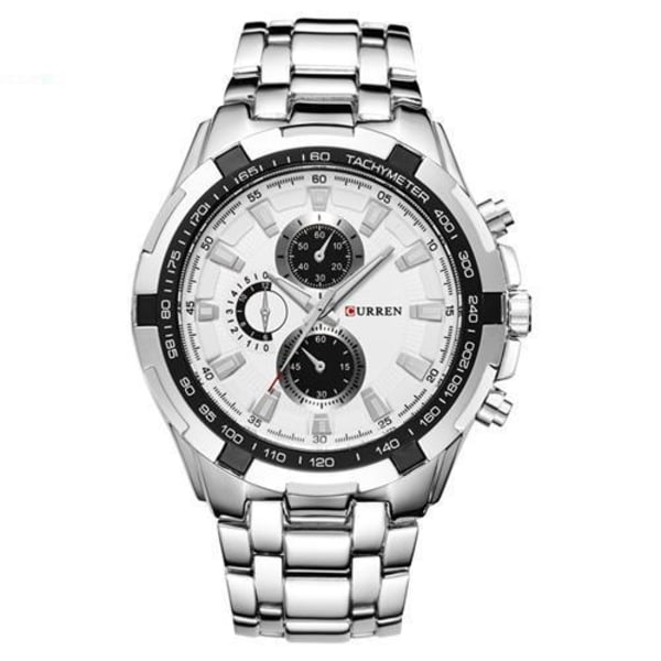 Herremote Business Watch Quartz Waterproof Watch MZMW-8023 Silver