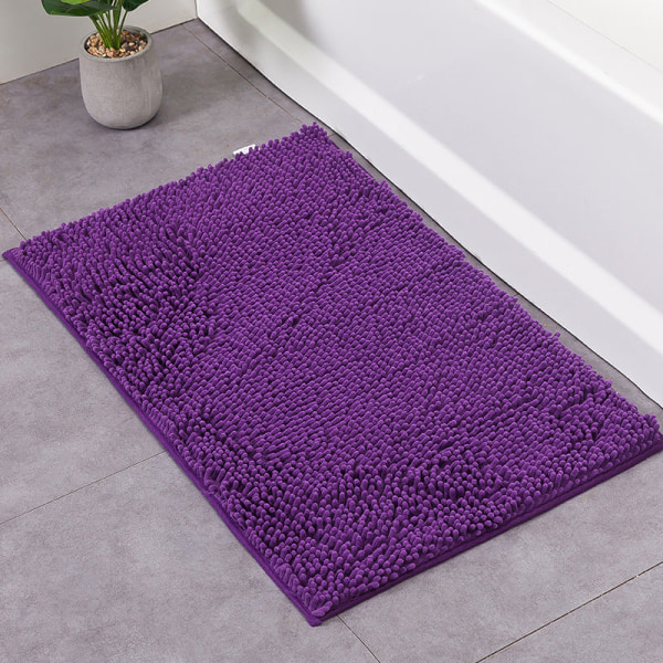 Kylpymatto Liukumaton imukykyinen suihku Kylpyhuonematto Chenille-matto Dark purple 40*60cm