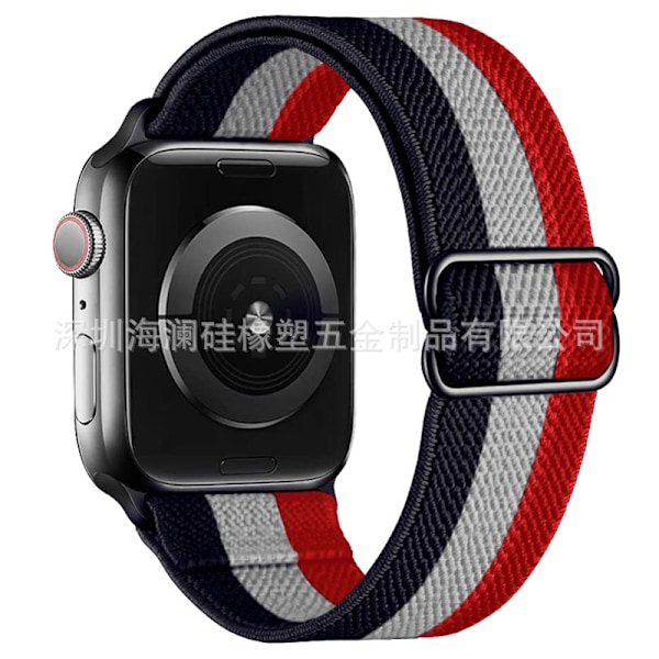 Kellon ranneke Apple Watch iWatch 38/40/41/series10-42 Punainen, valkoinen ja sininen
