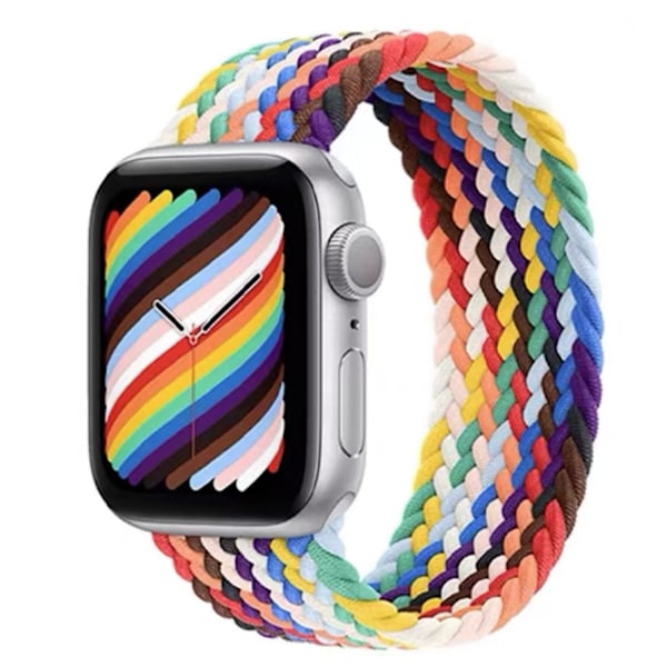 Klockarmband för Apple Watch iWatch 42/44/45/49mm XS elastisk enkel loop Regnbåge