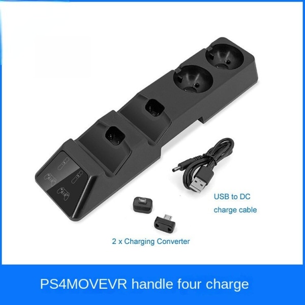 Ps4slimpro Universal Gamepad Dual-Seat Charger Psmove Charging Base -LED-valo