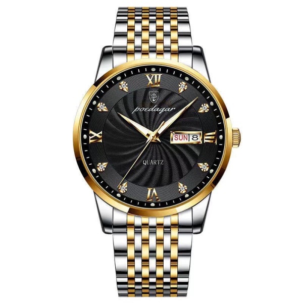 Herreure Luksus Fashion Watch Gave 827 gold black