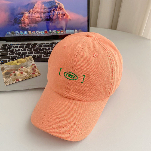 Baseballkasket 2022 Forår Sommer Sød afslappet solskygge spidskasket Grapefruit Colors M（56-58cm）