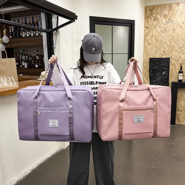 Reppu matkalaukku Naisten iso käsilaukku Miesten kevyt opiskelijoiden äitiyslaukku Taro purple Small Size (shopping bag)
