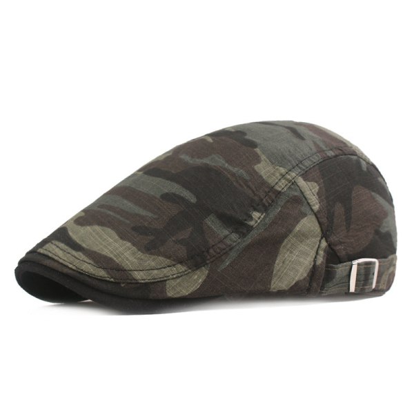 Baret Hat Camouflage Baret Mænds Peaked Cap Advance Hatte Baret hanehat til midaldrende og ældre mennesker Army Green Adjustable