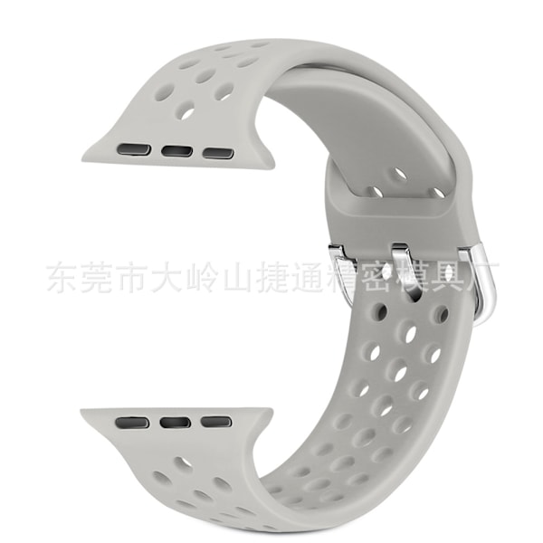 Kellon ranneke Apple Watch iWatch 38/40/41/42 S10mm vaaleanharmaa