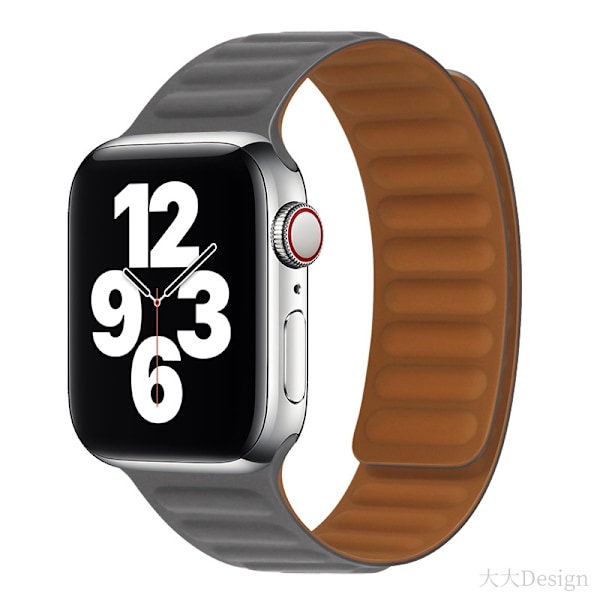 Klockarmband för Apple Watch iWatch 38-41 S10/42mm vit låda grå