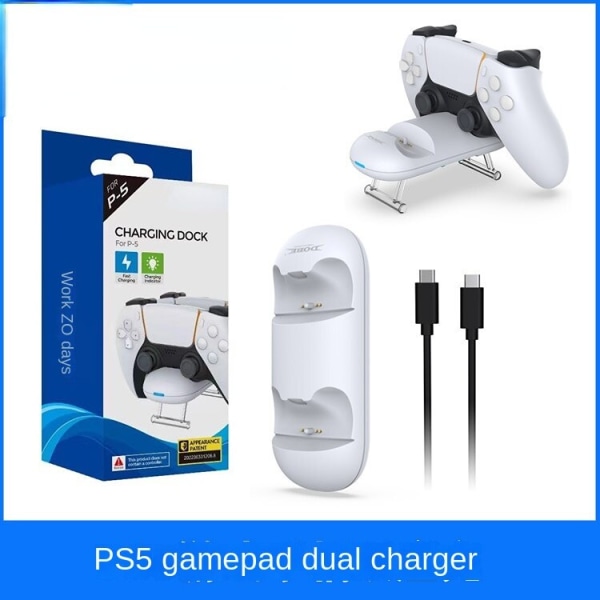 For Ps5 Game Handle Enkel ladebase P5 Bluetooth-håndtak Dual-Seat Lader Lagringsstøtte