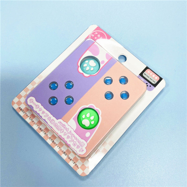 For Nintendo Switch Button NS Transparent Crystal Button Girl Heart Burst må demonteres Blue