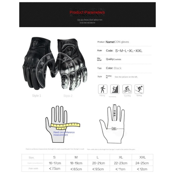 Kvinner Menn Sykkelhansker Motorsykkel Riding Scrambling Motorsykkel With standard punching S