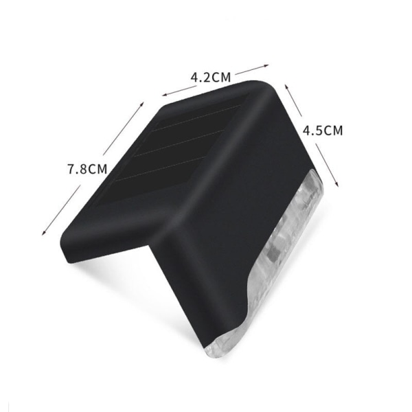 Hot Solar Stair led-lamppu IP65 vedenpitävä ulkopuutarha polku piha patio portaat portaat aita lamput lämmin valkoinen aurinko yövalo black case warmwhite 16pcs