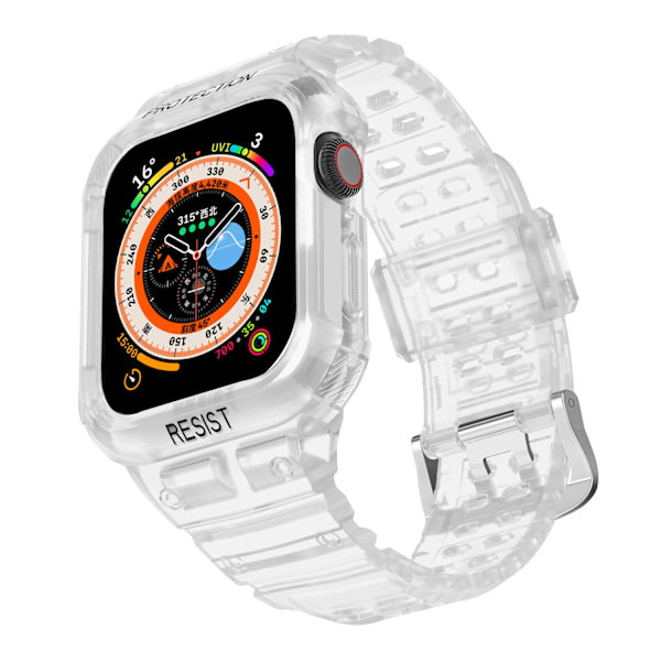 Kellon ranneke Apple Watch iWatch 38/40/41mm huurretulle läpinäkyvälle