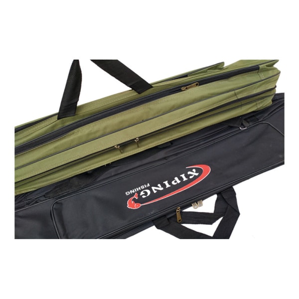 Tackle Bag Fishing Army Green Black Sea Double Layer Kolmikerroksinen Two layers 80cm long