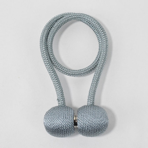Yksinkertainen yksivärinen kuulokeverho Magneettinen solki verhon sideköysi Gray Blue