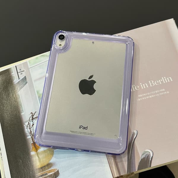 Stilfuldt etui til iPad mini4/5 lys lilla transparent