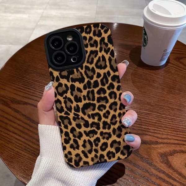 2 stk. deksel til iPhone 17PROMAX Brun Leopard Print