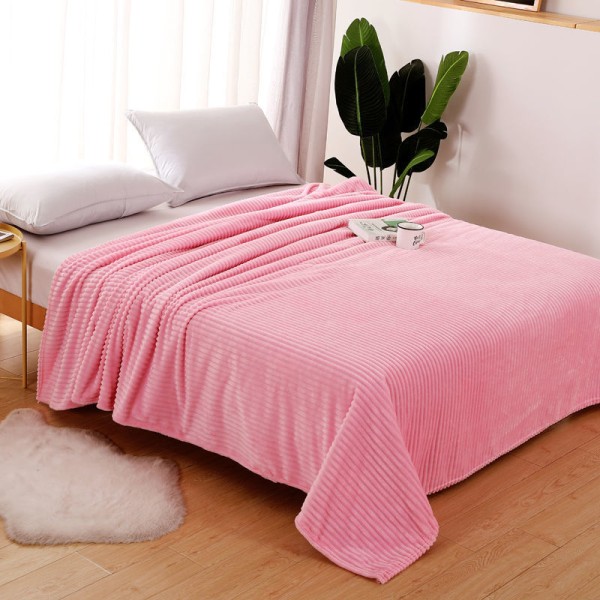 Four Seasons Blanket Thickened Flannel Winter Nap Single Sofa Blanket Sheets Camel 180*200cm