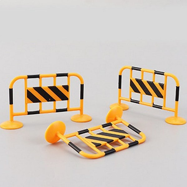 1 STK Miniature Møbler Legetøj Dukker Hus DIY Dekoration Tilbehør Mini Outdoor Highway Orange iron fence
