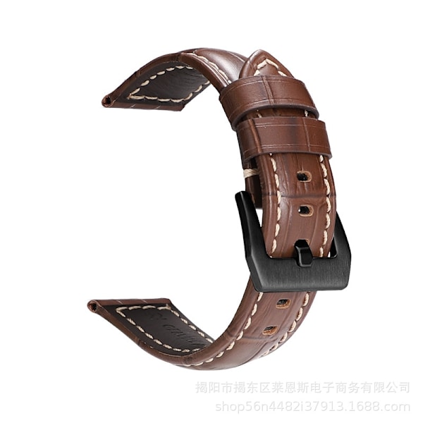 Klockarmband för Apple Watch iWatch Tillämpligt gränssnitt 42-44-45-49mm HW-bambu läder mörkbrun-svart spänne- PNH