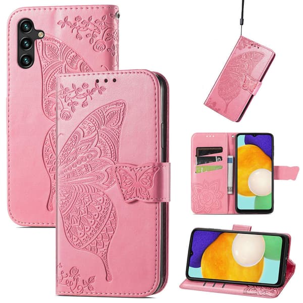 Etui til Samsung S24 Rosa Flip-kort