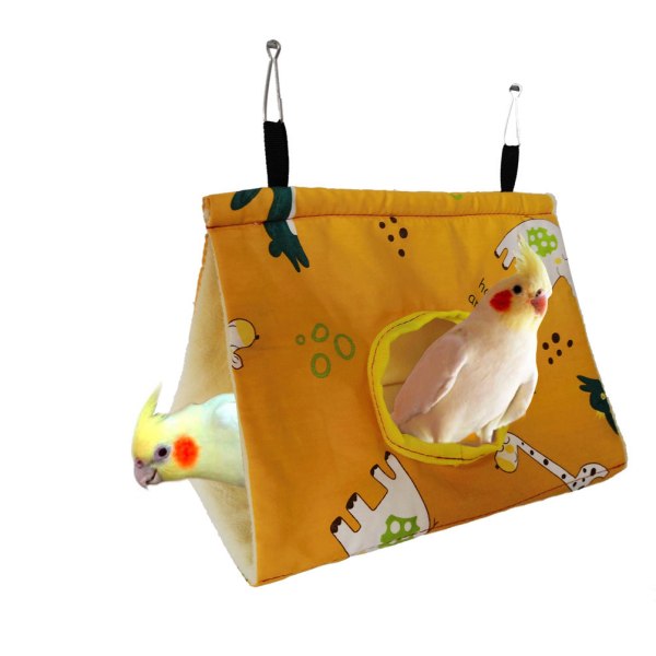 Trygge ikke-giftige fugleleker Four Seasons Canvas Flanell Fugle Hengekøye Sleeping Nest Medium Yellow bottom animal