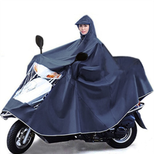 Regnfrakk Regndress Elektrisk Motorsykkel Stor Tykket Riding Anti-Regnstorm Double navy blue 8XL medium and large vehicle