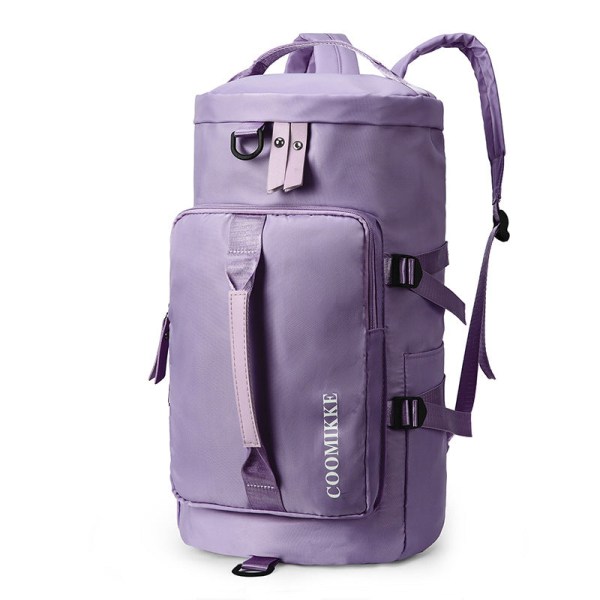 Multifunksjonell håndbærende ryggsekk rund Barrel Single-Skulder Bag Training Sports Bag Purple