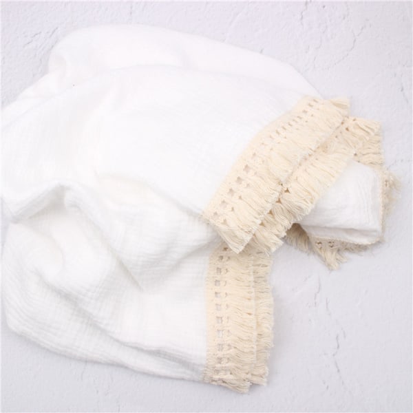 Spædbarnskvast tæppe Gaze indpakket håndklæde klapvogn Forrudebetræk Tæppe Babytæppe Bean Green 65*80cm