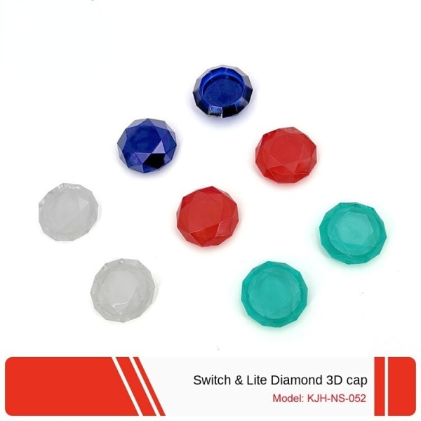 Til Switch Host Diamond Pattern Cap Switchchlite Game Machine 3D Cap Rocker Button Cap Sæt med 2 Transparent green