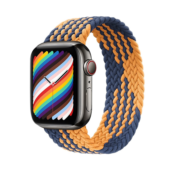 Kellon ranneke Apple Watch iWatch 42/44/45/49mm sininen ja keltainen