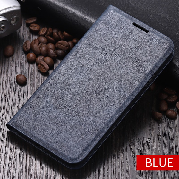 Etui til iPhone 13mini kongeblå imitert skinn full flip