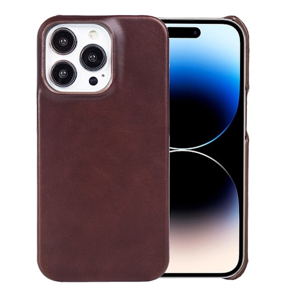 Etui til iPhone 13 Pro Max brunt læder