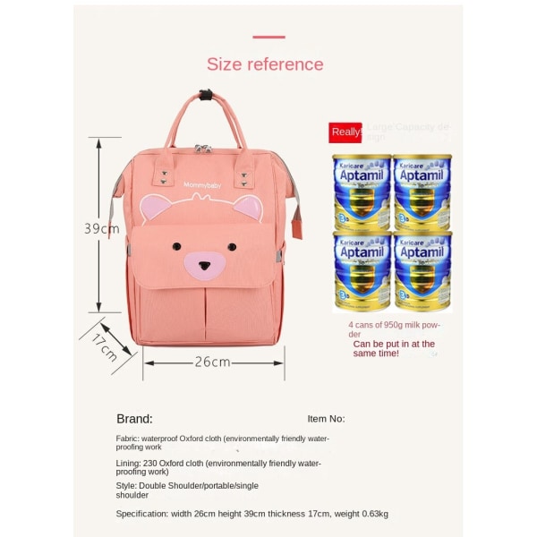 Kvinder pige rygsæk skulder taske skoletaske Mummy Bag Baby ble taske ud  Multifunktionel stor kapacitet afventer levering Red 6871 | Red | Fyndiq