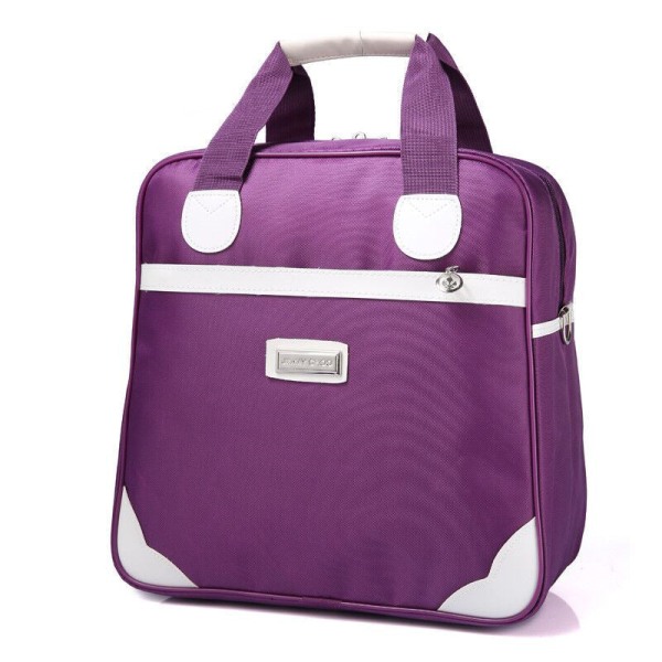 Utomhus Oxford Cloth Business Multifunktion hopfällbar Bagageväska med stor kapacitet Purple Medium