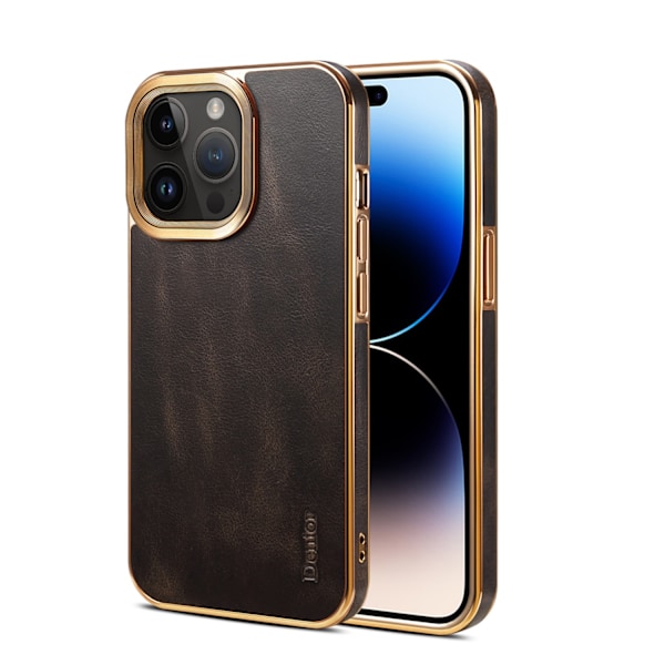 Etui til iPhone 13 Klassisk Svart Personlighet Retro Voks Lær Stativ High-end Business
