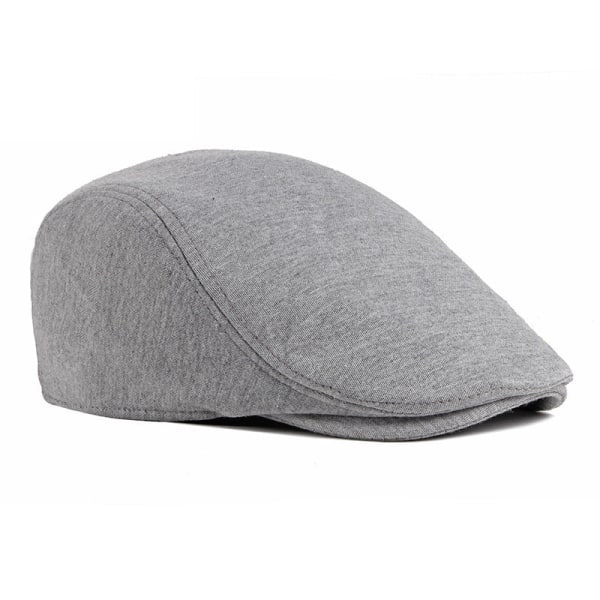 Beret Hat 2022 Forår Sommer Ensfarvet Solbeskyttelse Casual mode kasket Light gray Adjustable