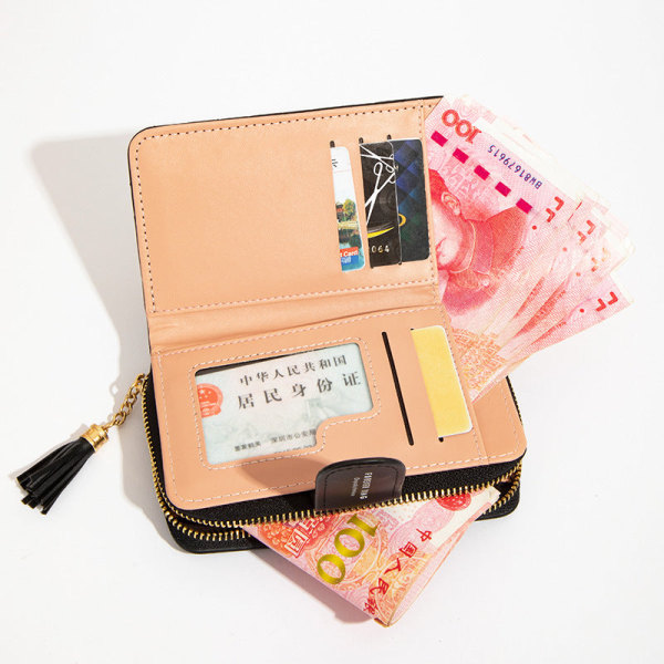 Kvinder pung møntpung Lange Multiple Card Slots Alsidig Retro Classy Clutch Pink