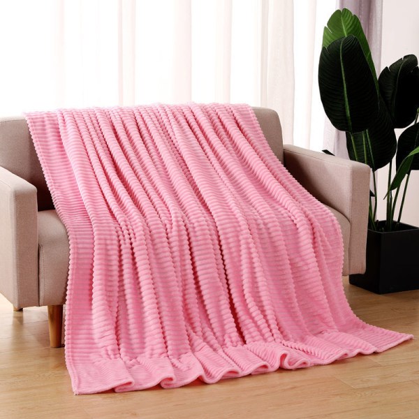 Four Seasons Blanket Thickened Flanell Winter Nap Single Sofa Blanket Sheets Red 100*150cm