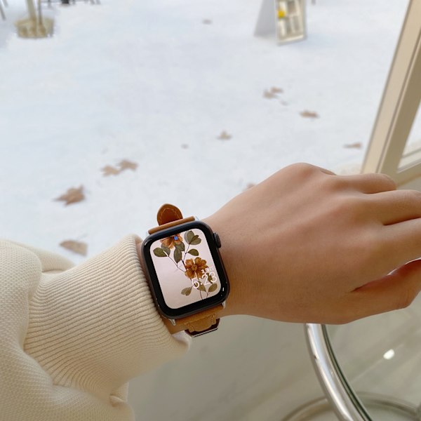 Kellon ranneke Apple Watch iWatch 42mm /2/3 sukupolvelle Khaki