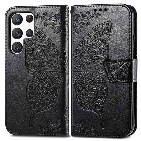 Etui til Samsung S24 Plus sort læder flip