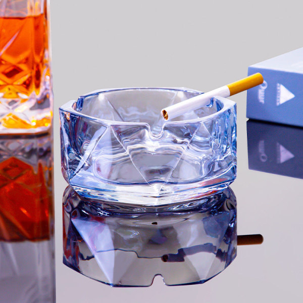 Askebeger INS Style Creative Glass Home Bar KTV Stort askebeger Transparent ashtray (geometry)